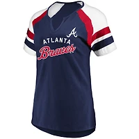 Profile Atlanta Braves Arched Notch Neck T-Shirt