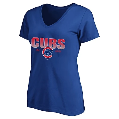 Profile Chicago Cubs Plus Wordmark V-Neck T-Shirt