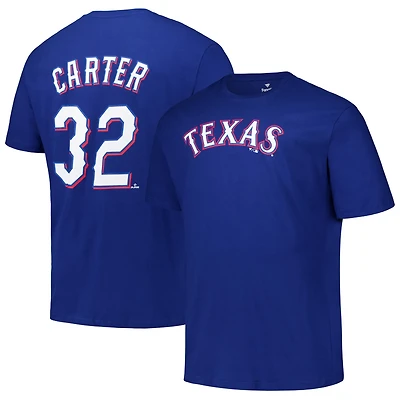 Profile Evan Carter Texas Rangers Big Tall Name Number T-Shirt