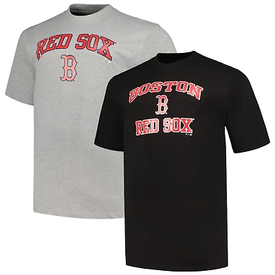 Profile Heather Gray Boston Red Sox Big  Tall T-Shirt Combo Pack