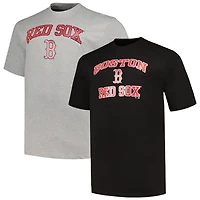 Profile Heather Gray Boston Red Sox Big  Tall T-Shirt Combo Pack