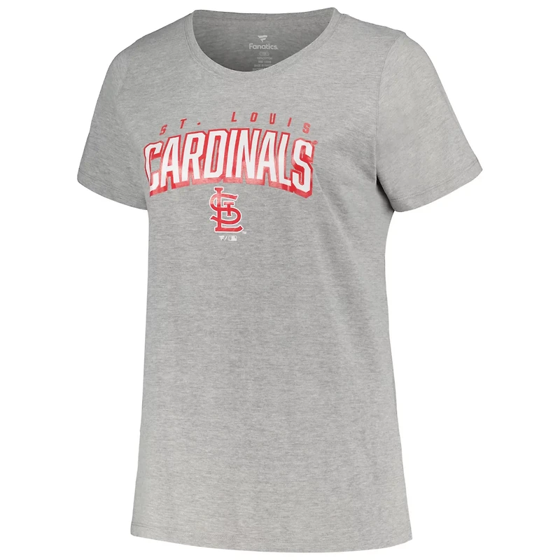 Profile Heather Gray St Louis Cardinals Plus T-Shirt Combo Pack