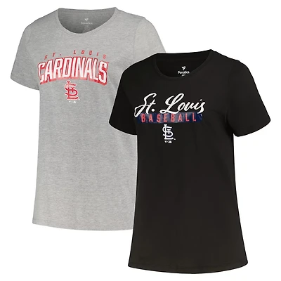 Profile Heather Gray St Louis Cardinals Plus T-Shirt Combo Pack