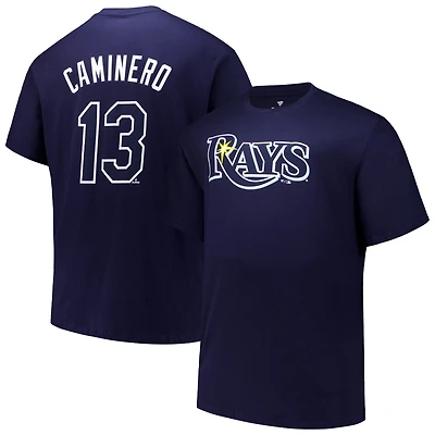 Profile Junior Caminero Tampa Bay Rays Big  Tall Name Number T-Shirt