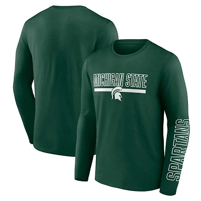 Profile Michigan State Spartans Big  Tall Two-Hit Graphic Long Sleeve T-Shirt
