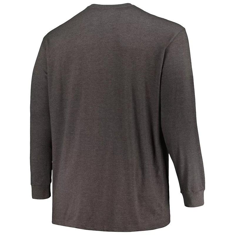 Profile Michigan Wolverines Big  Tall Two-Hit Graphic Long Sleeve T-Shirt