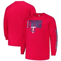 Profile Minnesota Twins Big  Tall Two-Hit Long Sleeve T-Shirt