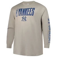 Profile New York Yankees Big  Tall Two-Hit Long Sleeve T-Shirt