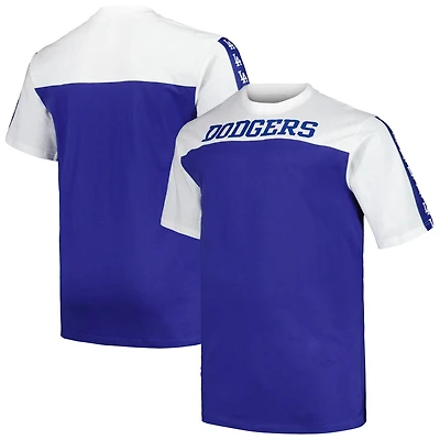 Profile Royal Los Angeles Dodgers Big  Tall Yoke Knit T-Shirt