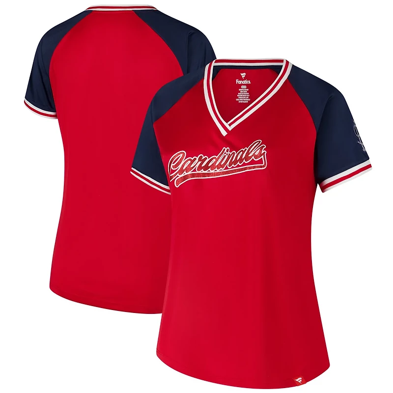 Profile St Louis Cardinals Plus Crossover V-Neck T-Shirt