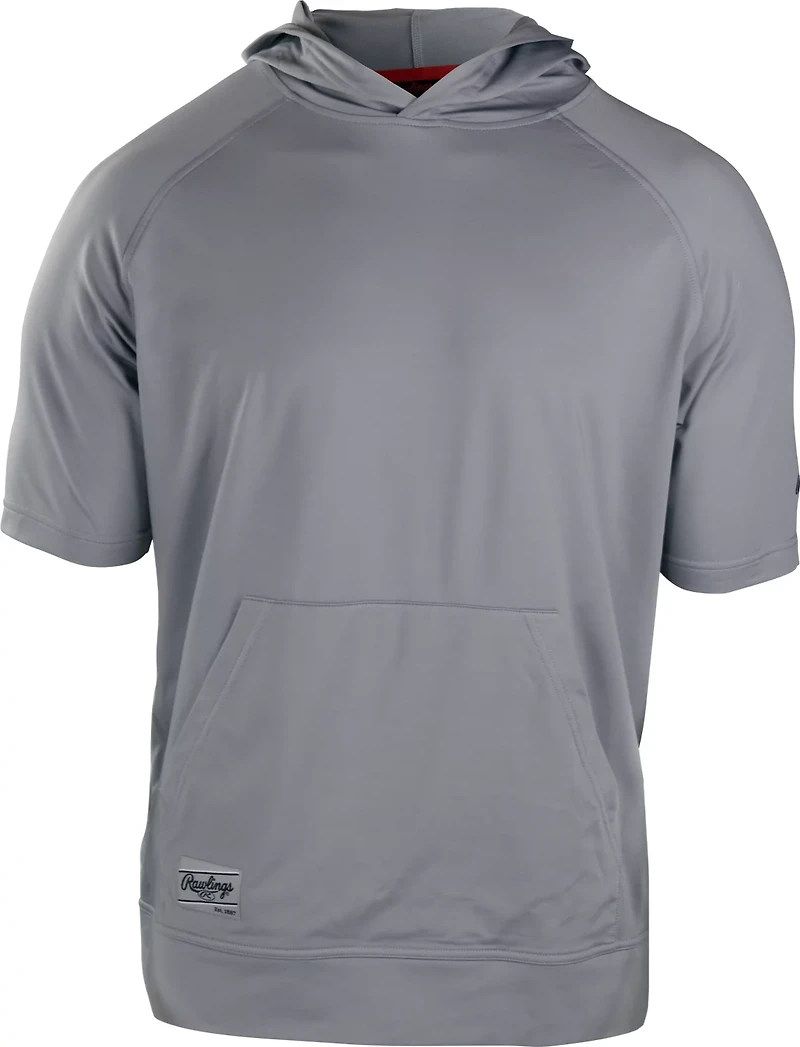 Rawlings Men's Hooded Short Sleeve Baseball Sweatshirt