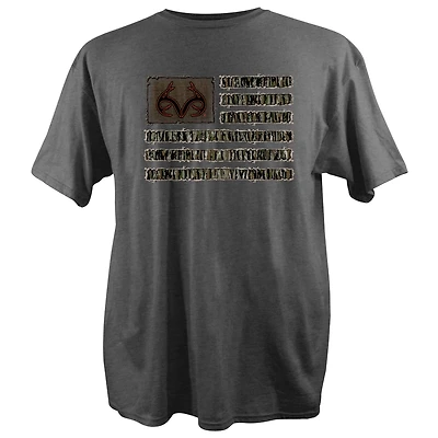 Realtree Men's Horizontal Flag Short Sleeve T-shirt