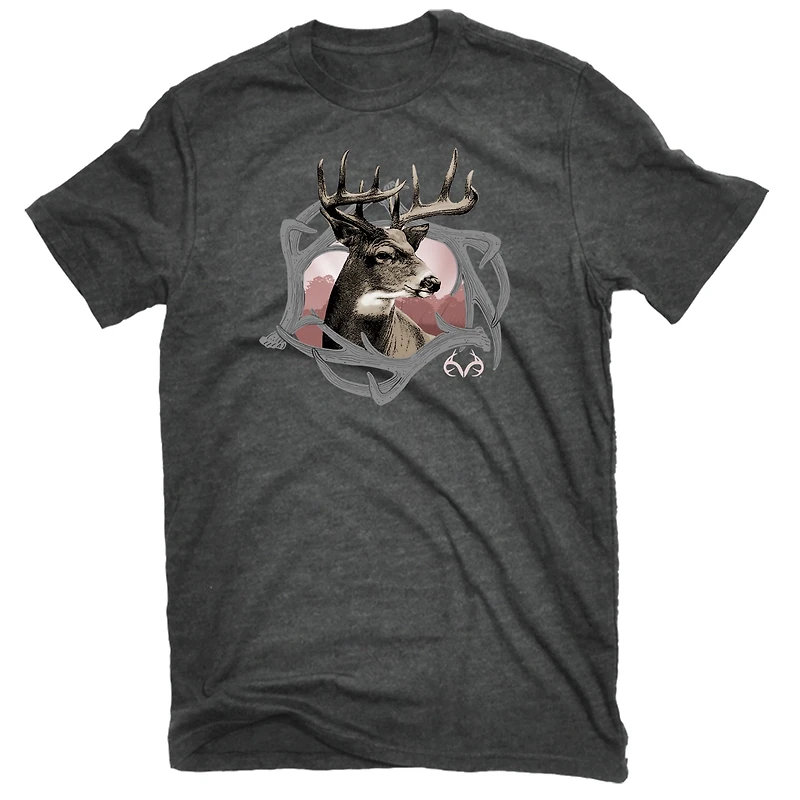 Realtree Women's Deer Antler Frame Short Sleeve T-shirt