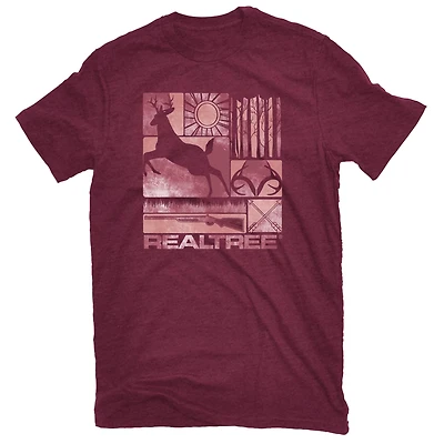 Realtree Women's Deer Jump Sun Scene Short Sleeve T-shirt