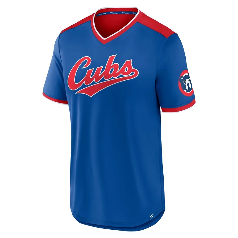 /Red Chicago Cubs True Classics Walk-Off V-Neck T-Shirt