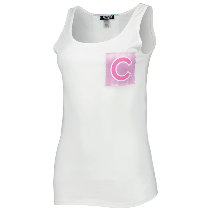 Refried Apparel Chicago Cubs Tie-Dye Tank Top
