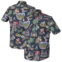 Reyn Spooner Atlanta Braves Scenic Tri-Blend Performance Button-Up Top