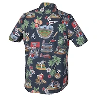 Reyn Spooner Atlanta Braves Scenic Tri-Blend Performance Button-Up Top
