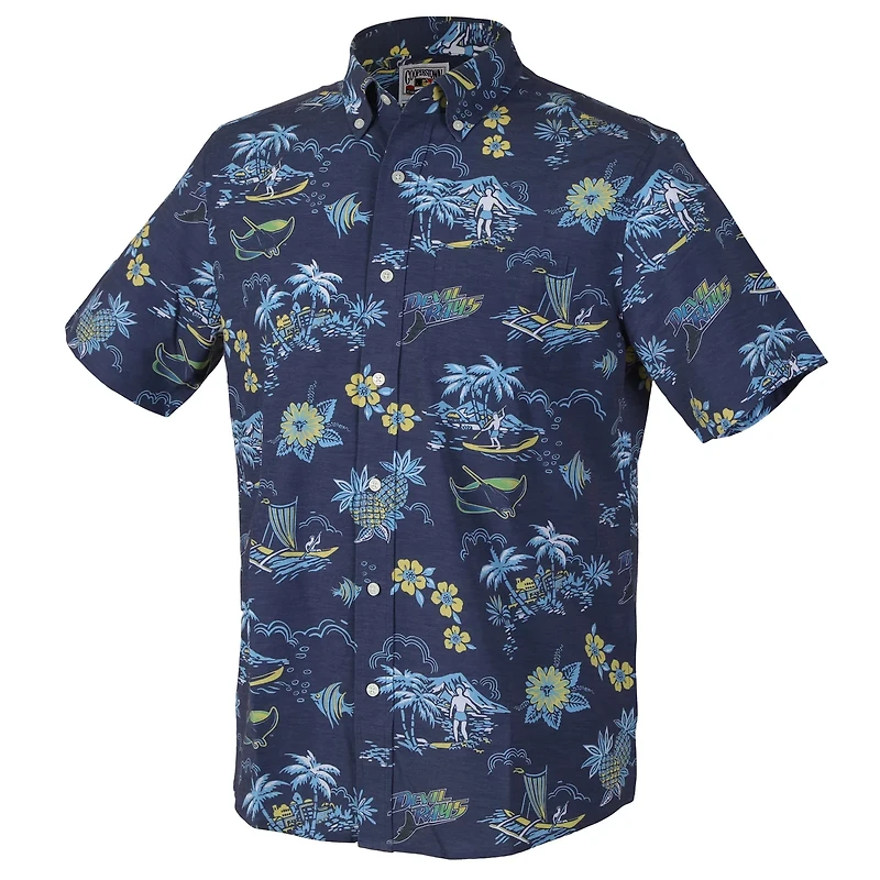 Reyn Spooner Dark Tampa Bay Rays Kekai Button-Down Shirt