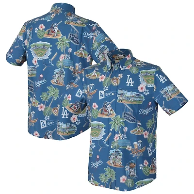 Reyn Spooner Los Angeles Dodgers Scenic Tri-Blend Performance Button-Up Top
