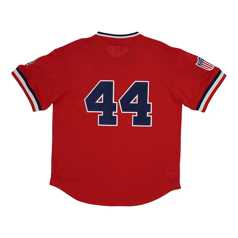 Rings  Crwns 44 Atlanta Black Crackers Mesh Replica V-Neck Jersey