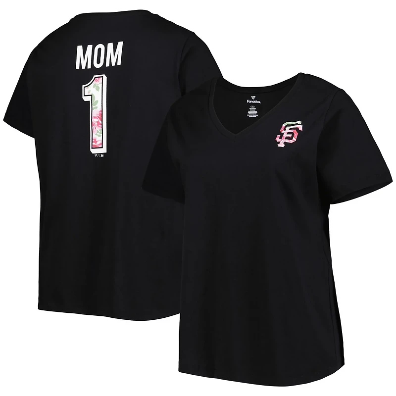 San Francisco Giants Mother's Day Plus Best Mom Ever V-Neck T-Shirt