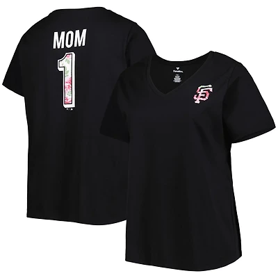 San Francisco Giants Mother's Day Plus Best Mom Ever V-Neck T-Shirt