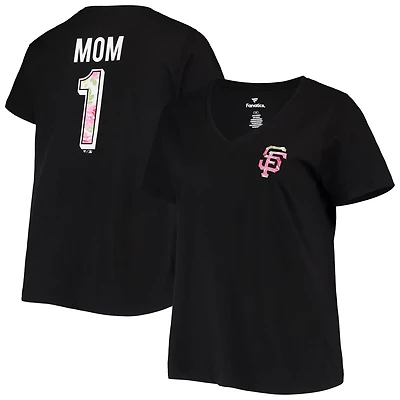 San Francisco Giants Plus 1 Mom 2-Hit V-Neck T-Shirt