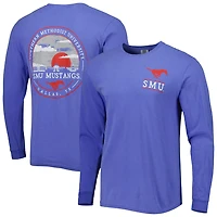 SMU Mustangs Circle Campus Scene Long Sleeve T-Shirt