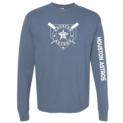 Soft as a Grape Houston Astros Pigment Dye Long Sleeve T-Shirt