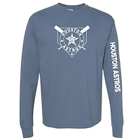 Soft as a Grape Houston Astros Pigment Dye Long Sleeve T-Shirt
