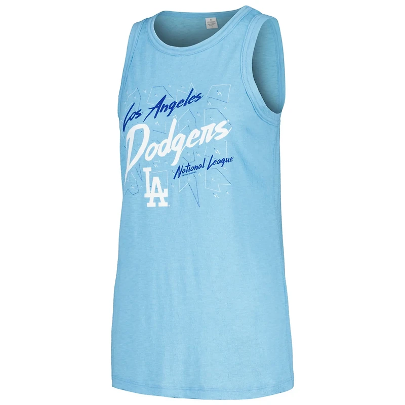 Soft as a Grape Los Angeles Dodgers Gauze High Neck Tank Top