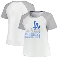 Soft as a Grape Los Angeles Dodgers Plus Baseball Raglan T-Shirt
