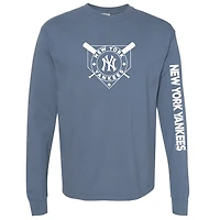 Soft as a Grape New York Yankees Pigment Dye Long Sleeve T-Shirt