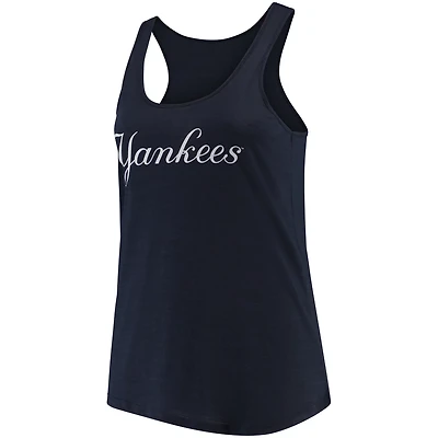 Soft as a Grape New York Yankees Plus Swing for the Fences Racerback Tank Top