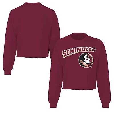 Spirit Jersey Florida State Seminoles Slouchy Cropped Long Sleeve T-Shirt