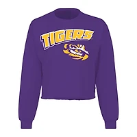 Spirit Jersey LSU Tigers Slouchy Cropped Long Sleeve T-Shirt