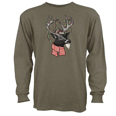 St. Jude’s Children’s Research Hospital Men’s Deer String Lights Long Sleeve Graphic T-shirt