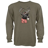 St. Jude’s Children’s Research Hospital Men’s Deer String Lights Long Sleeve Graphic T-shirt