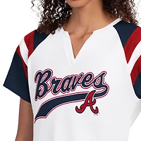Starter Atlanta Braves Game On Notch Neck Raglan T-Shirt