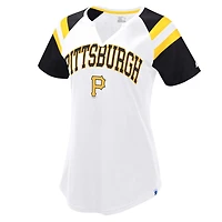 Starter Black Pittsburgh Pirates Game On Notch Neck Raglan T-Shirt