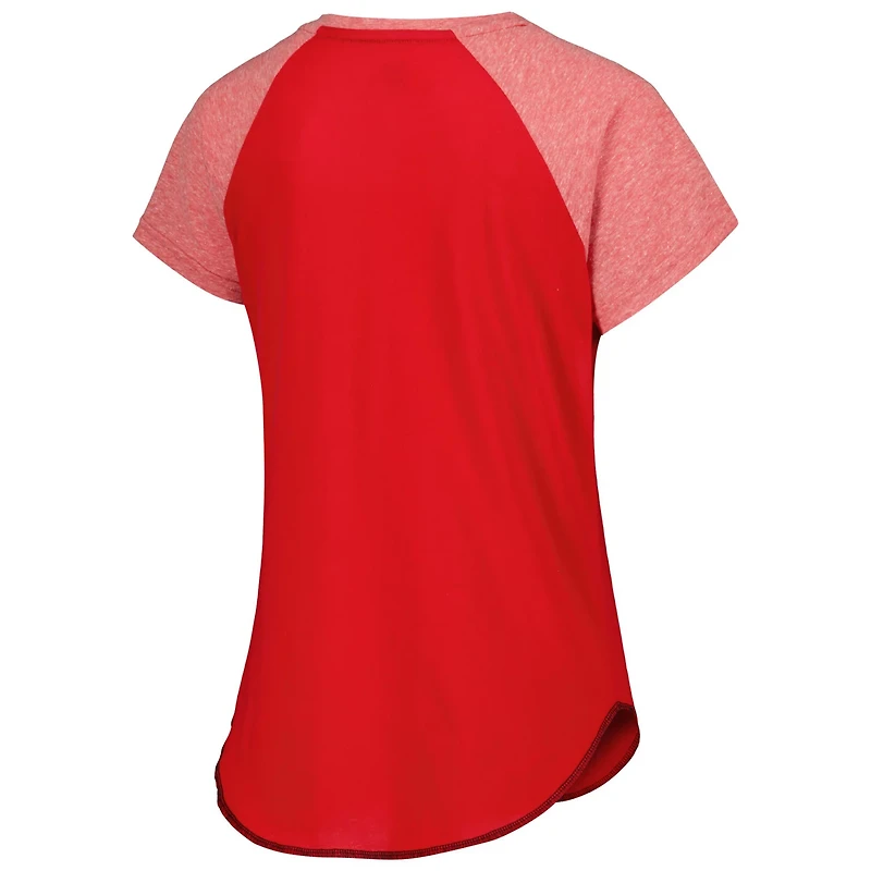 Starter Chicago Blackhawks Grand Slam Raglan Notch Neck T-Shirt