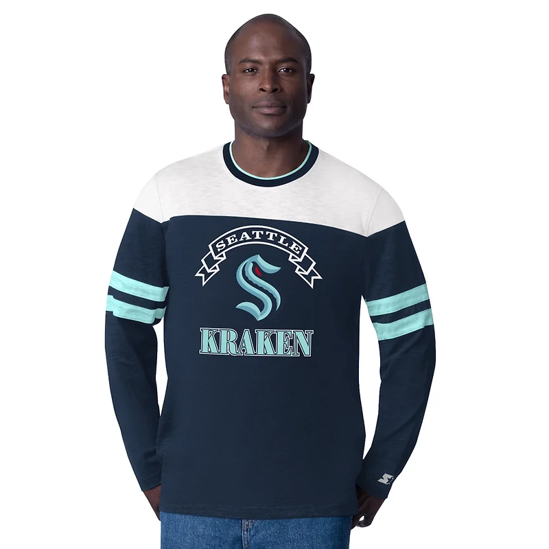 Starter Deep Sea Seattle Kraken Blitz Durene Long Sleeve T-Shirt