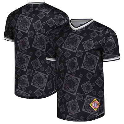 Stitches Negro League Baseball Allover Print V-Neck Jersey