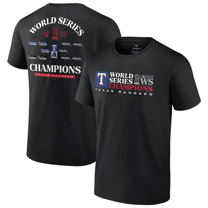 Texas Rangers 2023 World Series Champions Milestone Schedule T-Shirt