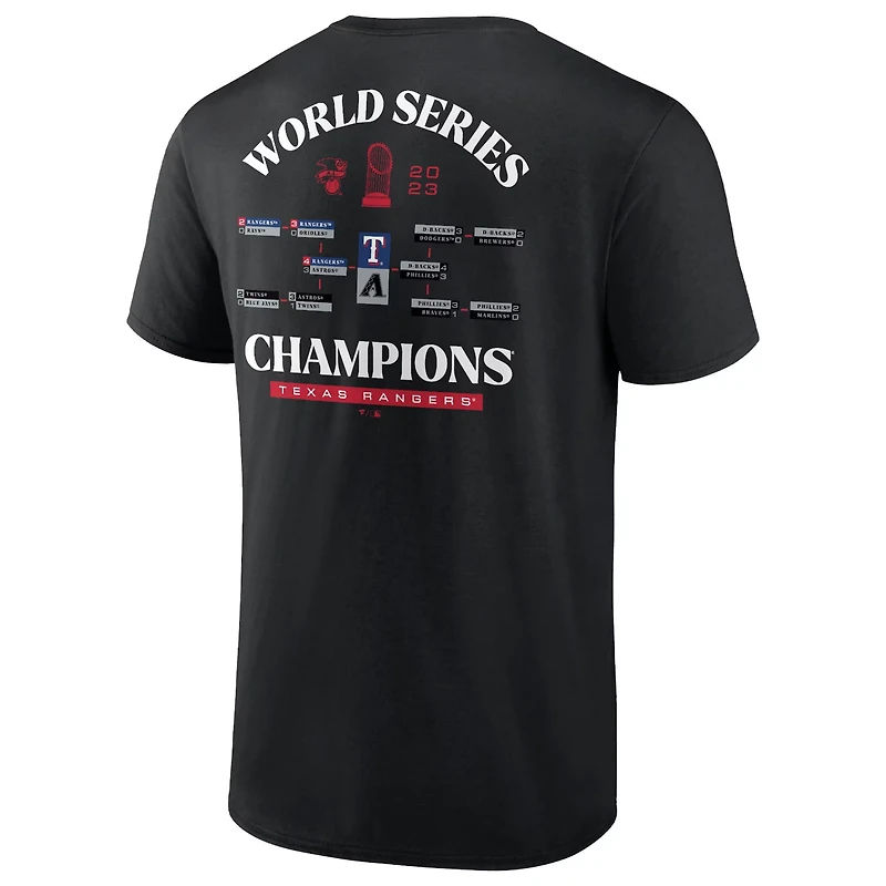 Texas Rangers 2023 World Series Champions Milestone Schedule T-Shirt