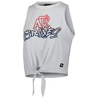The Wild Collective Atlanta Braves Twisted Tie Front Tank Top