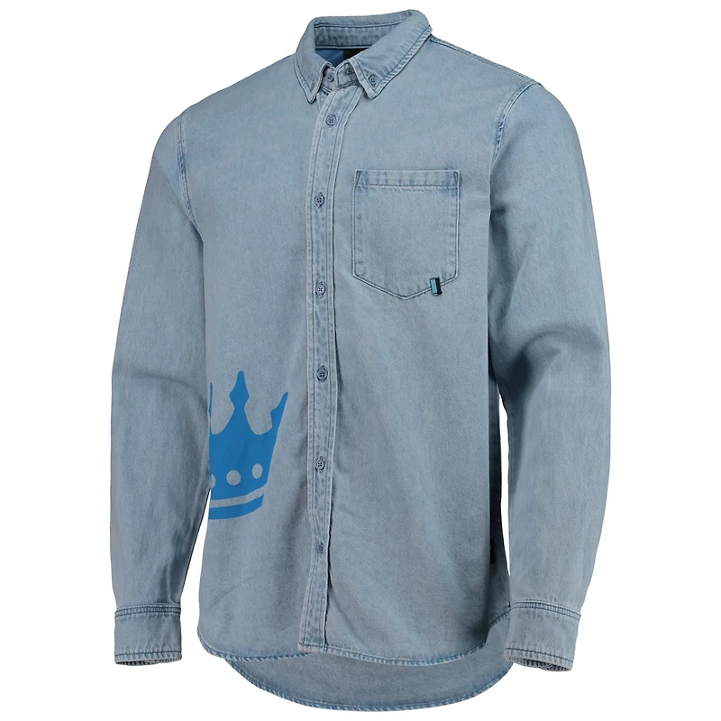 The Wild Collective Charlotte FC Denim Button-Down Long Sleeve Shirt