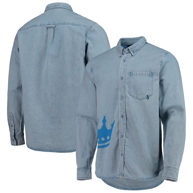 The Wild Collective Charlotte FC Denim Button-Down Long Sleeve Shirt