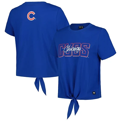 The Wild Collective Chicago Cubs Twist Front T-Shirt